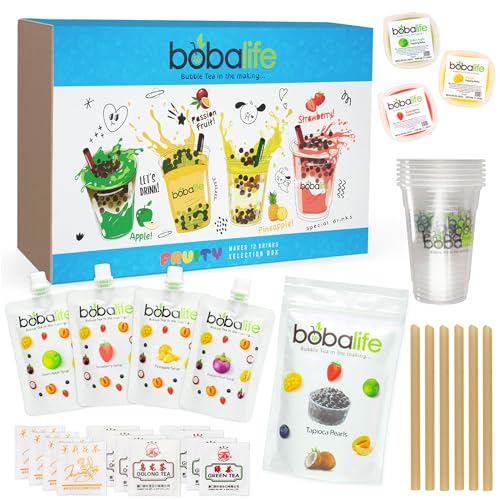 MFN - 12 Drink Bubble Tea Kit Gift Boxes (Fruity) - Fruity