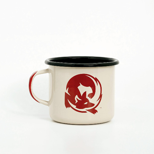 Legacy Hinterland Fox Mug | 500ml / 16.9 oz / Cream / Red
