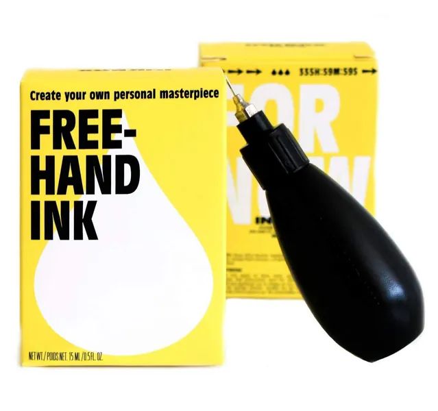 Inkbox Freehand Ink Temporary Tattoos | Lasts Up to 2 Weeks | Perfect for Artists, Long Lasting Temp Kit Tattoos, and Temporary Tattoo Drawing (0.5 Fl Ounce (Pack of 1)) - 0.5 Ounce