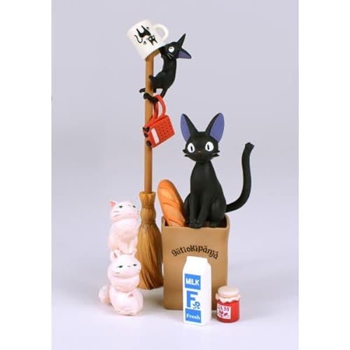Ensky - Kiki's Delivery Service - Jiji Nosechara Assortment Stacking Figure, Studio Ghibli via Bandai Official Merchandise