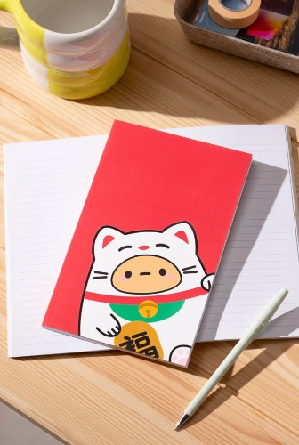 Smoko x Denik Friends Layflat Notebooks | Tayto Lucky Cat Classic Layflat Notebook