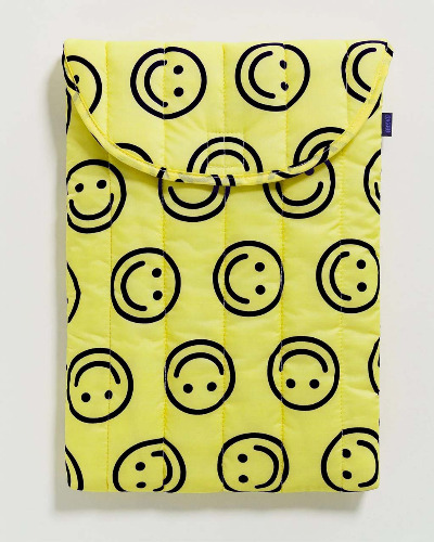 Puffy Laptop Sleeve 16" - Yellow Happy | Default Title