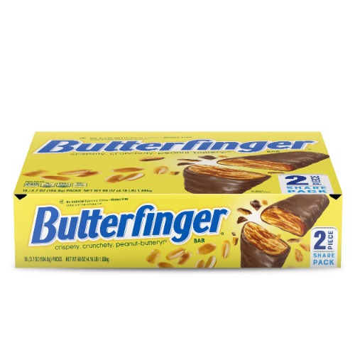Butterfinger Chocolatey, Peanut-Buttery, Share Size Individually Wrapped Candy Bars, Great for Holiday Stocking Stuffers, 3.7 oz each - 