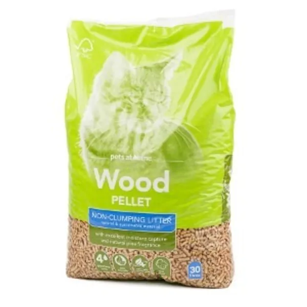 Pets at Home Wood Pellet Non Clumping Cat Litter 30 Litre | Pets At Home