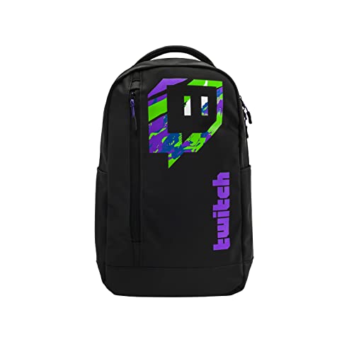 Twitch Everywhere Backpack - Rubberized Multicolor Glitch - Rubberized Black