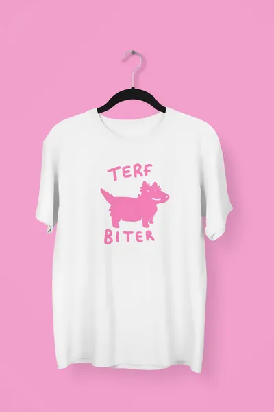 Pink Terf Biter T shirt | trans pride, trans rights, transbian, nonbinary, lesbian sapphic wlw, bisexual bi pride, pansexual lgbtq queer