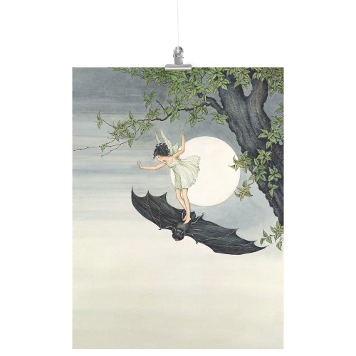 "Fairy Riding a Bat" by Ida Rentoul Outhwaite Matte Poster - 18x24