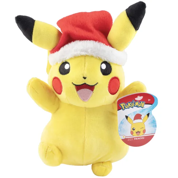 Pokémon 8" Holiday Christmas Pikachu Plush Stuffed Animal Toy - Officially Licensed - Age 2+ - 