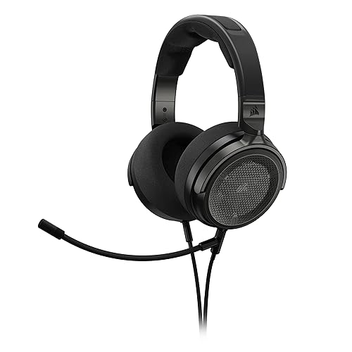 Corsair Virtuoso PRO Wired Open Back Gaming Headset - Detachable Uni-Directional Microphone - 50mm Graphene Drivers - 20Hz-40 kHz Frequency Response - Carbon - Carbon