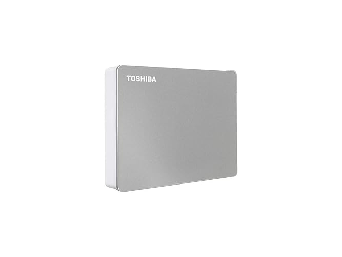 Toshiba Canvio Flex 4TB Portable External Hard Drive USB-C USB 3.0, Silver for PC, Mac, & Tablet - HDTX140XSCCA - Silver - 4TB - USB-C & USB 3.0 - Hard Drive