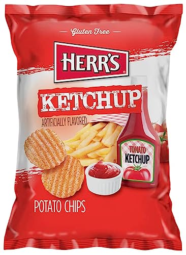 Herr's Ketchup Potato Chips, 2.75 Oz pack of 9