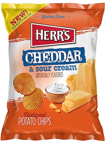 Herr's Potato Chips (Herr's - Cheddar and Sour Cream Potato Chips, 2.75 Oz pack of 3)