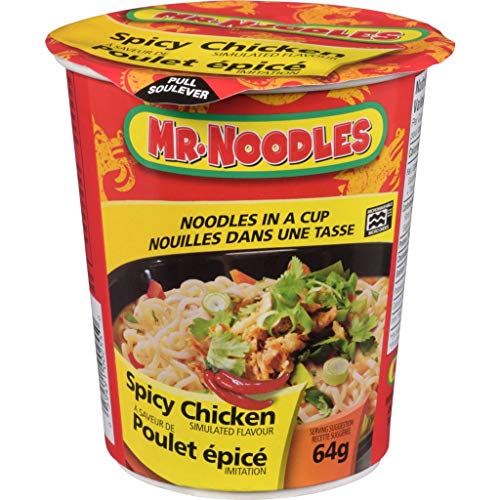 MR. NOODLES Cup Spicy Chicken 64g x 12 - Spicy Chicken - 64 g (Pack of 12)