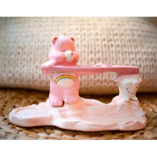 UNIQUE 1985 Ceramic Care Bears Toothbrushes Holder