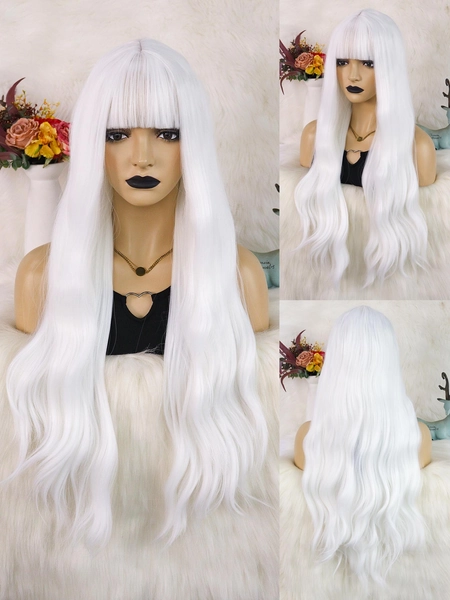 [HUNTRESS Cosplay] Cosplay Extra Long Body Wave Synthetic Wig With Bangs