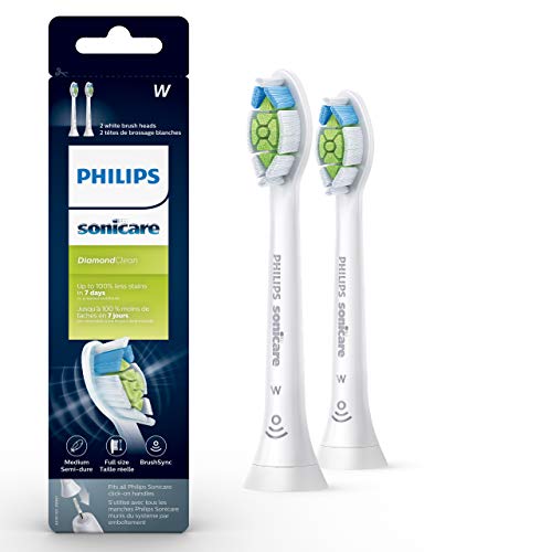 Philips Sonicare DiamondClean Replacement Brush Heads, White, 2 Pack, HX6062/92 - White - Brush Heads