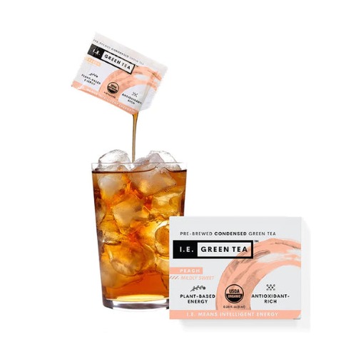 Peach Green Tea - Natural & Organic Liquid Tea Packets - Caffeinated / 32 Single Servings - $38.00 (Save $1.96) Includes FREE SHIPPING