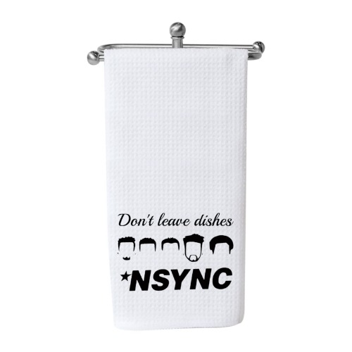 Funny Kitchen Decor Kitchen Towels Tea Towel Don't Leave Dishes Novelty Boy Group Inspired Dish Towel (Don't Leave Dishes) - Don't Leave Dishes