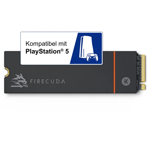 Seagate FireCuda 530 1TB Solid State Drive - M.2 PCIe Gen4 Ã—4 NVMe 1.4, PS5 Internal SSD, speeds up to 7300MB/s, 3D TLC NAND, 1275 TBW, 1.8M MTBF, Heatsink, Rescue Services (ZP1000GM3A023)