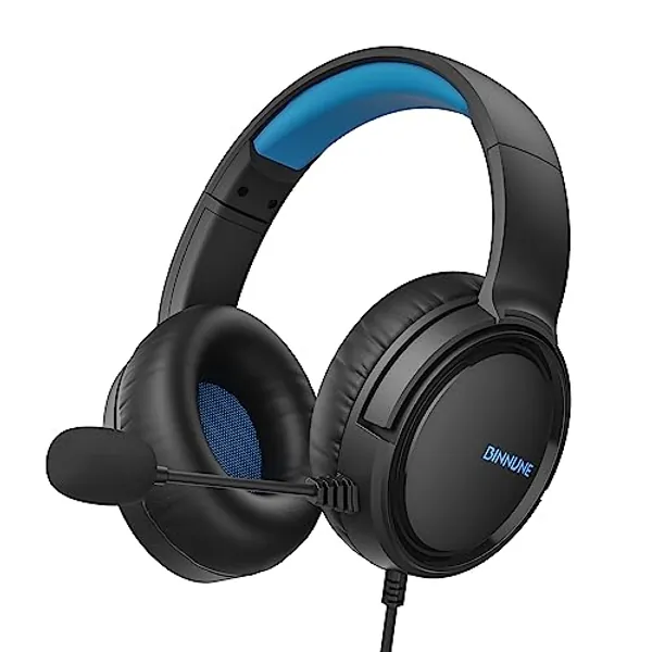 BINNUNE Gaming Headset with Microphone for PC -Blue