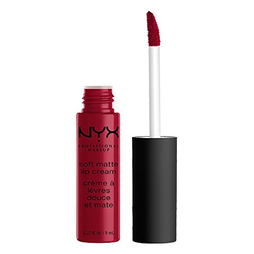 NYX PROFESSIONAL MAKEUP Soft Matte Lip Cream, Lightweight Liquid Lipstick - Monte Carlo (Deep Cranberry Red) - Monte Carlo - 1 Count (Pack of 1)