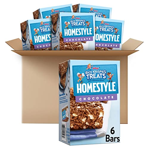 Rice Krispies Treats Homestyle Marshmallow Snack Bars, Kids Snacks, School Lunch, Chocolate (6 Boxes, 36 Bars) - Chocolate 