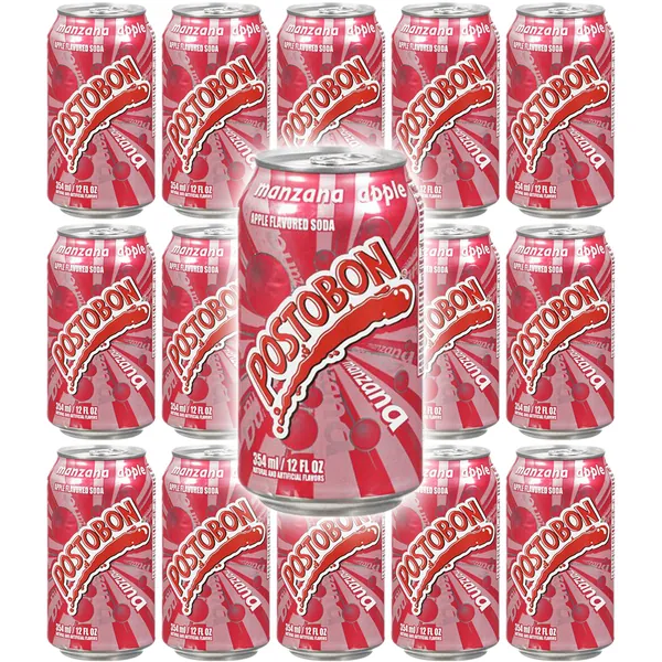 Postobon Manzana 12 oz - Apple Flavored Soda - Low Sodium - 15 Pack - 12 Fl Oz (Pack of 15)