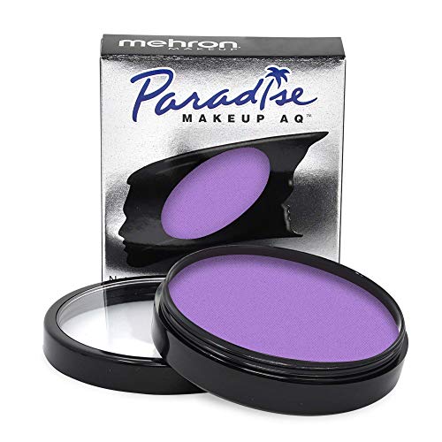 Mehron Makeup Paradise Makeup AQ Pro Size | Perfect for Stage & Screen Performance, Face & Body Painting, Special FX, Beauty, Cosplay, and Halloween | Water Activated Face Paint & Body Paint 1.4 oz (40 g) (Purple) - Purple - 1.4 Ounce