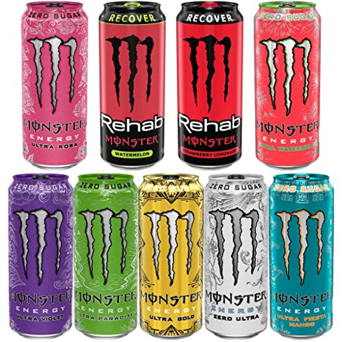 Monster Energy Sampler Pack, Super Energy Drink, 9 Flavor Variety Pack, 16 Ounce (9 Pack)