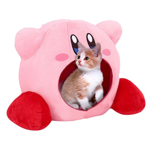 Cute Pet Bed Game Kirby Siesta Plush Sleep Pillow Toy Cosplay Sleeping Mat for Cat Dog - 