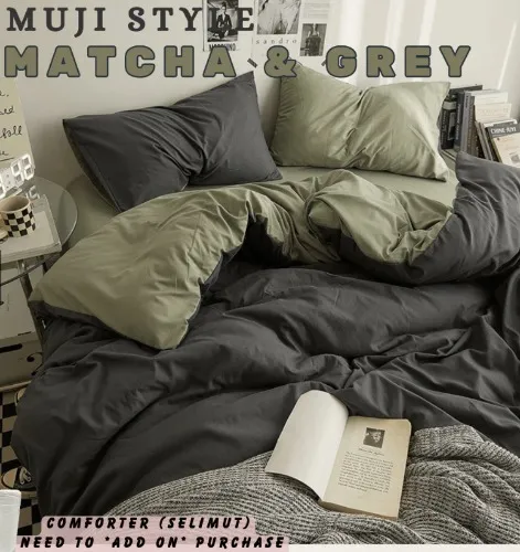 MUJI STYLE Fitted Bedsheet Set 4in1