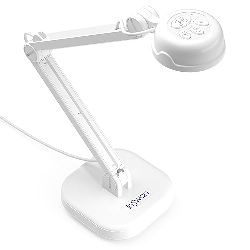 INSWAN INS-1 USB Document Camera — 8MP Ultra HD, Auto Focus, LED Light, Built-in Microphone, Mac OS, Windows, Chromebook Compatible for Distance Learning, Remote Teaching, Web Conferencing, Live Demo - INS-1