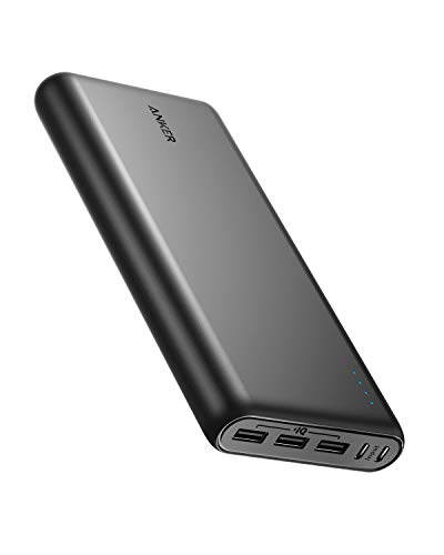 Anker Power Bank, PowerCore 26800mAh Portable Charger with Dual Input Port and Double-Speed Recharging, 3 USB Ports External Battery for iPhone 15/14/13 Series, iPad, Galaxy, Android and More - Black