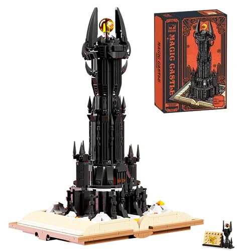 Ideas Lord Architecture Building Set, 969PCS MOC Magic Gastle Model Set with LED, Movie The King of The Magic Rings Dark Tower Building Blocks Decoration Gift for Adults, Compatible with Lego Ideas