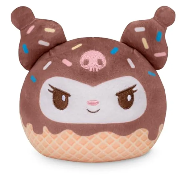 TeeTurtle Kuromi Reversible 4" Plushie - Kuromi Ice Cream - Officially Licensed Sanrio Soft Stuffed Animal