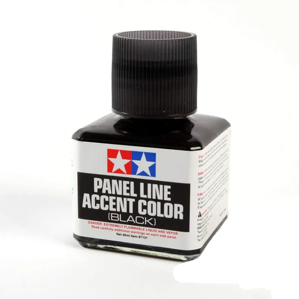 TAMIYA Panel Line Accent Color for Plastic Model Kit 40ml (87131 Black)
