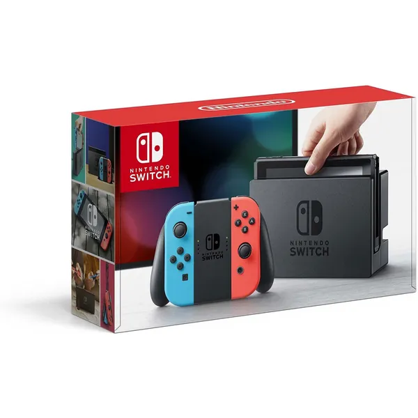 Nintendo Switch – Neon Red and Neon Blue Joy-Con (Renewed) - 