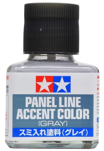 Tamiya America, Inc Panel Line Accent Color, 40ml Grey, TAM87133 - 