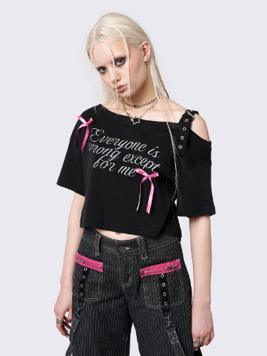 Me vs. Everyone Black Off Shoulder Top | M / Black