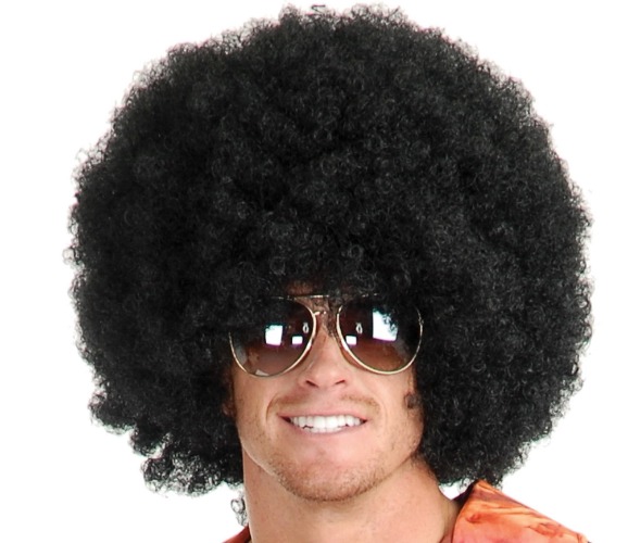 United States of Oh My Gosh Afro Wig, Bob Ross Style Lace Front Glueless Wigs Human Hair, Heat-Resistant Synthetic Men Wig, Unisex, Men, Women, Anime Cosplay, Funny Halloween Wigs for Party - Black