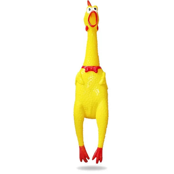 Blink Tree Screaming Shrilling Squeeze Chicken Toy Rubber Squawking Chicken 15 Inches / 38 cm Stress Relief Toy Anti-Anxiety/Depression Toy Novelty Gag Toys Practical Jokes (1 pc) - 1 pc