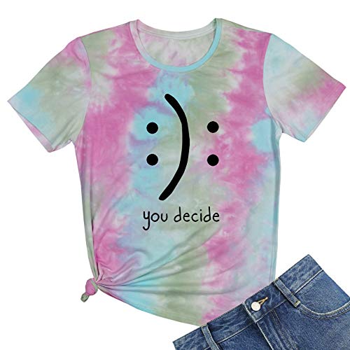 BLACKMYTH Women's T-Shirts Cotton Funny Grahpic Design Casual Short Sleeve Top Tees - X-Large Yellow