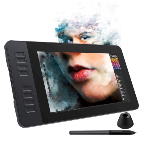 GAOMON PD1161 11.6 Inches HD IPS Tilt Support Graphics Drawing Pen Display Tablet with 8 Shortcuts and 8192 Levels Battery-Free AP50 Stylus