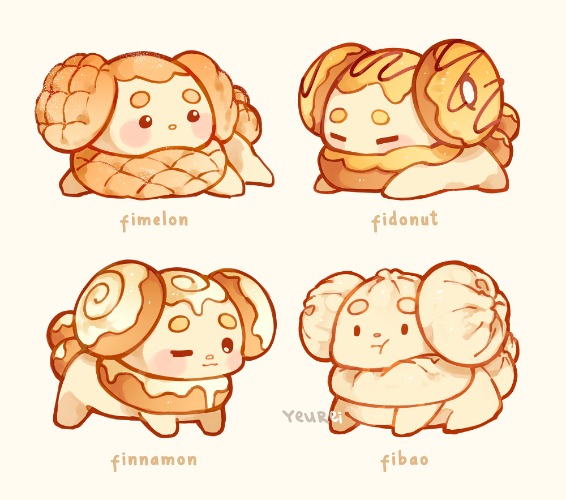 Pokemon Fidough Acrylic Charm - Melonpan