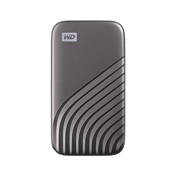 Western Digital 2TB My Passport SSD Portable External Solid State Drive, Gray, Sturdy and Blazing Fast, Password Protection with Hardware Encryption - WDBAGF0020BGY-WESN