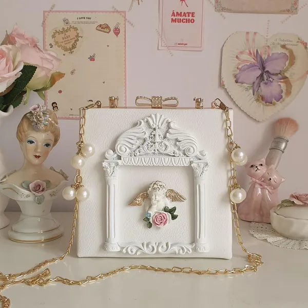 Elegant Golden Angel Handbag