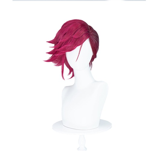 【Normal Ver Ready For Ship】DokiDoki Game Cosplay Cosplay Wig / Earrings / Nose Ring / Tattoo Curly Red / Young Version Black-Red / Gradient Color Matching Reverse Warping | Normal Ver-Ready For Ship
