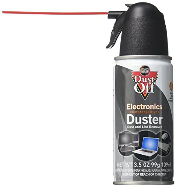Falcon Dust, Off Compressed Gas (152a) Disposable Cleaning Duster, 1, Count, 3.5 oz Can (DPSJB),Black - Black
