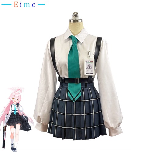 Disfraz Takanashi Hoshino de Game Blue Archive para mujer, uniforme JK, bonito vestido de marinero, traje de fiesta, trajes de Halloween hechos a medida