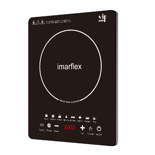 Imarflex Induction Cooker 2200W Inverter Stove Multiple Cooking Functions Adjustable Temperature LCD Touch Sensor Induction Cooktops Electric Cooker Portable Induction Cooktop High Energy Efficiency